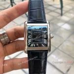 Buy Replica CARTIER Tank Automatic Watches SS Black Dial